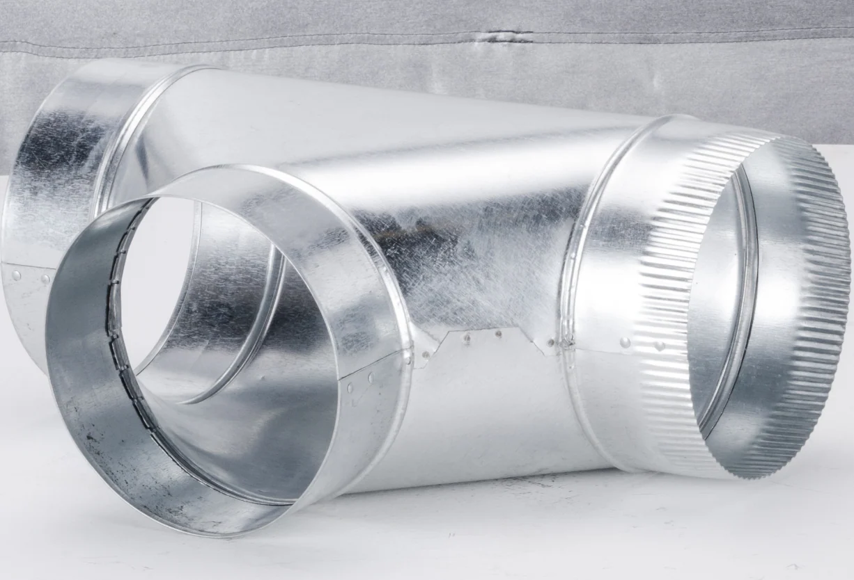 USM-07 - Unico Plenum Tee, Galvanized Metal, 7"Dx28GA (1/Box)