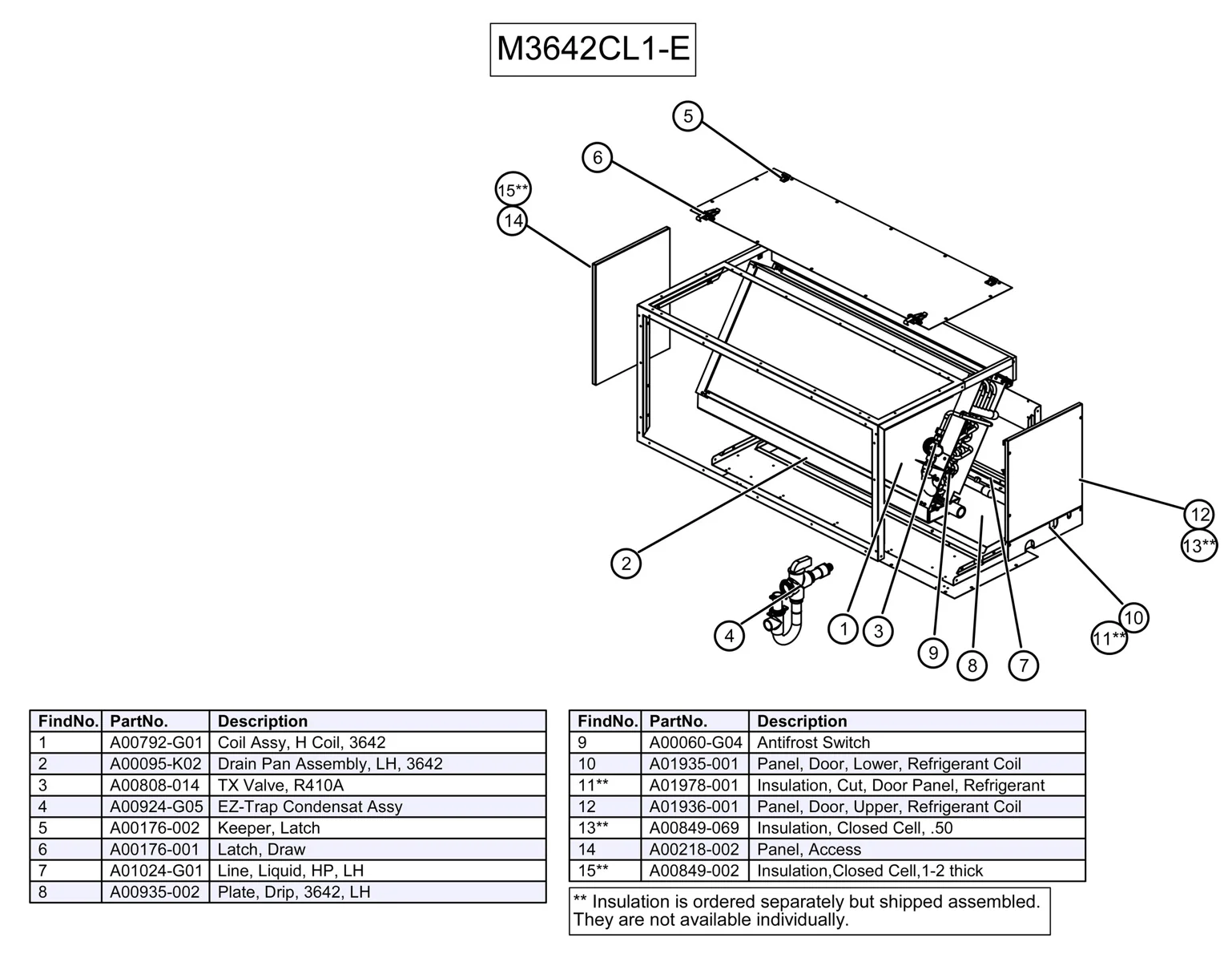 M3642CL1-E0C - Module, Refrigerant Coil (6 Row)* (HP), E-Coated - Image 2