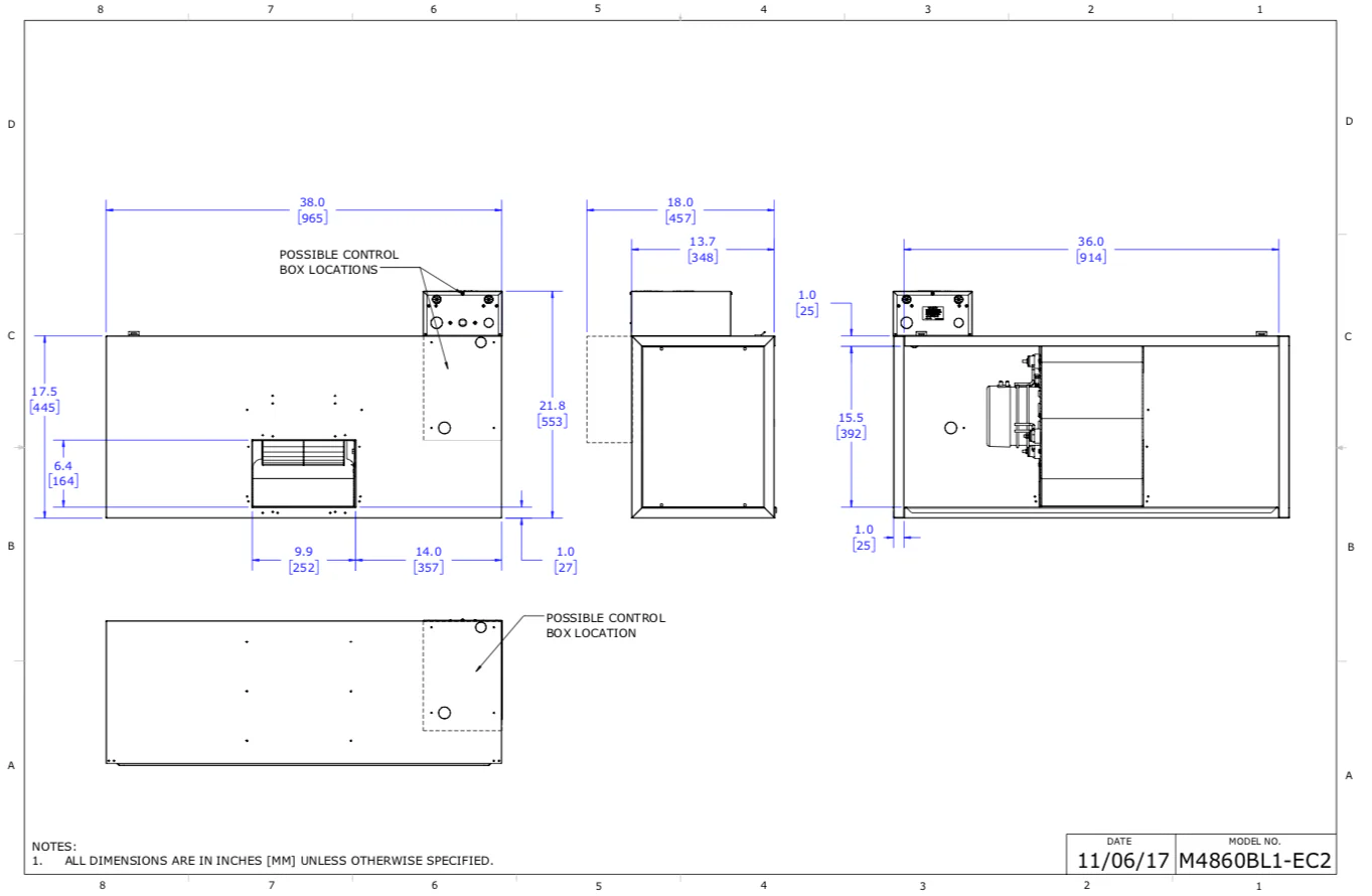 M4860BL1-EC2 - Unico Module, Blower, S.M.A.R.T. Control, Variable Speed EC Motor, 208/230V - Image 3