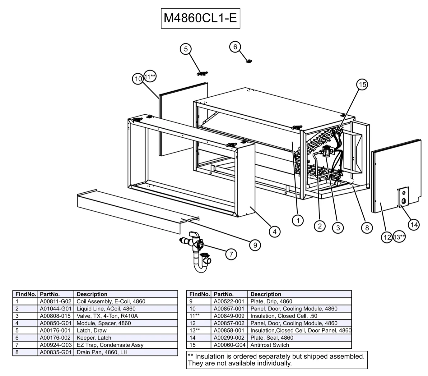 M4860CL1-E0C - Module, Refrigerant Coil (4 Row)* (HP), E-Coated - Image 3