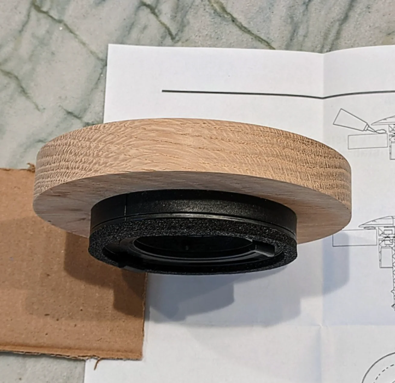 UPC-57T-B-F-1 - 2" Wood Outlet, TFS, Flush Mount, Birch, Face Plate Only - Image 2