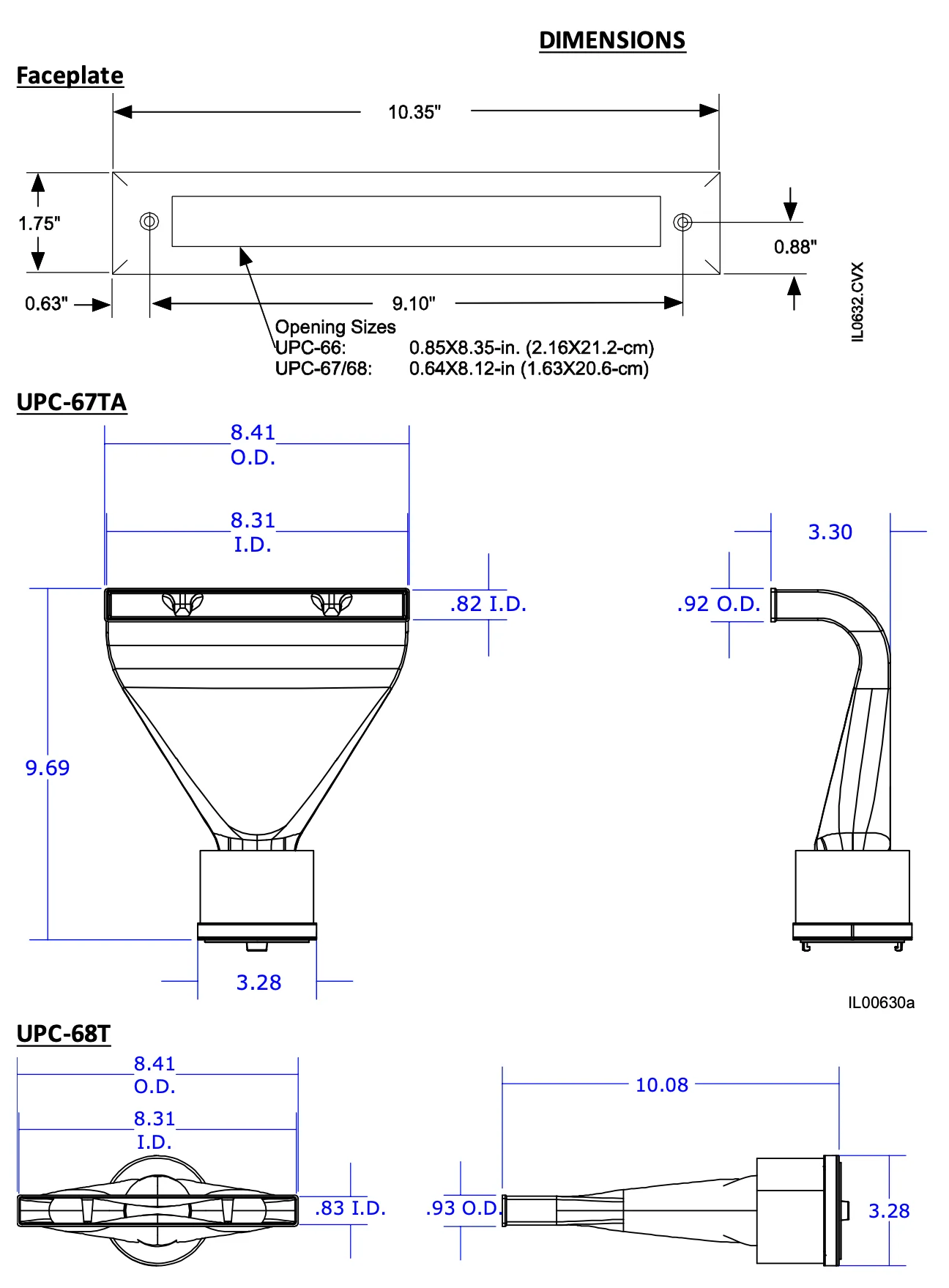 UPC-67TA - Unico Supply Outlet Kit, Twist-Fit Connection, Slotted, 90°, Plastic, White - Image 2